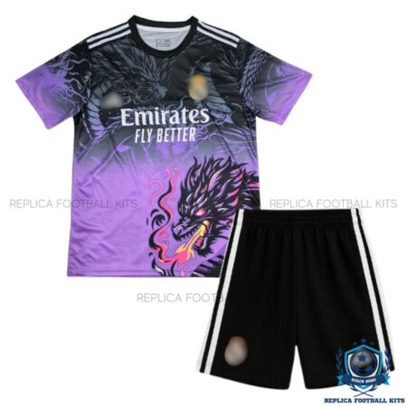 Real Madrid Purple Dragon Edition Kids Replica Kit 25/26 - front view