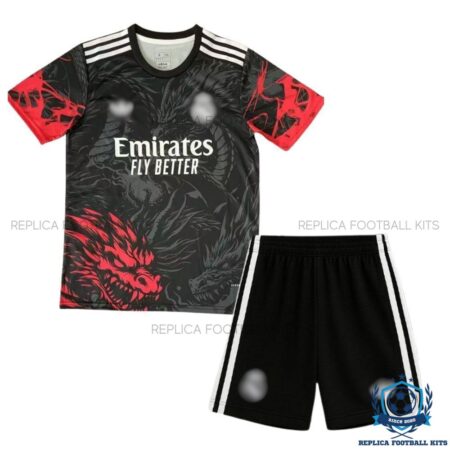 Real Madrid Red Dragon Edition Kids Replica Kit 25/26 - front view