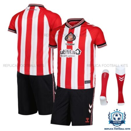 Sunderland Home Kid Replica Football Kit 25/26 - overview with socks