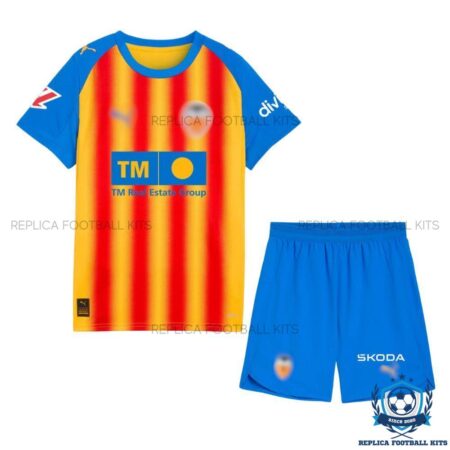 Valencia Third Kid Replica Football Kit 25/26 - front view