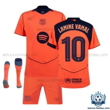 Barcelona Lamine Yamal 10 Third Kids Replica Kit 25/26 - overview - with socks