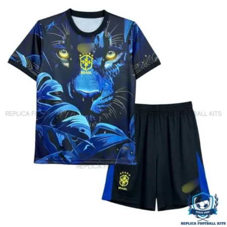 Brazil Lion Special Edition Kids Replica Kit 25/26 - front view