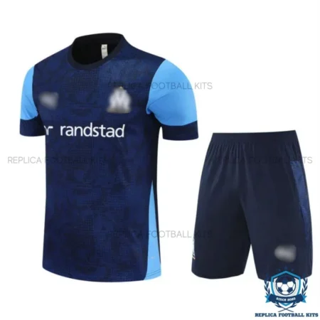 Olympique Marseille Blue Training Kids Replica Kit 25/26 - front view