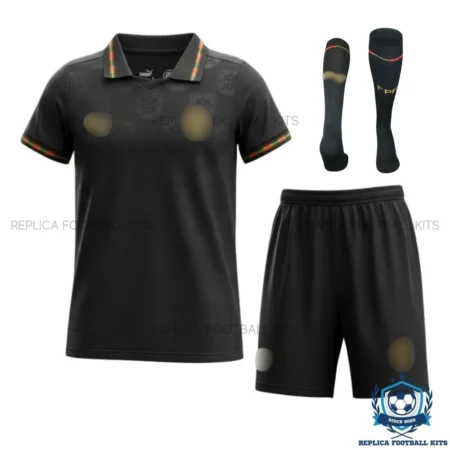 Portugal ‘Black Panther’ Kid Replica Football Kit 2026 - front view with socks