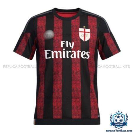 Retro AC Milan Home Men Replica Football Shirt 15/16 - front view