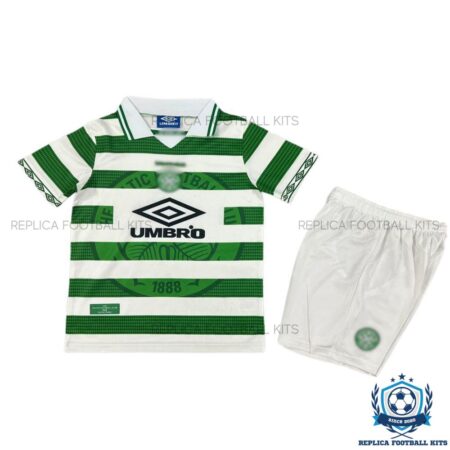 Retro Celtic Home Kids Replica Kit 97/99 - front view