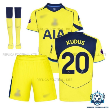 Tottenham Hotspur Kudus 20 Third Kids Replica Kit 25/26 - overview with socks