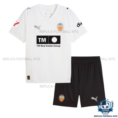 Valencia Home Kid Replica Football Kit 25/26 - front view