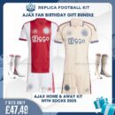 ajax home & third kit with socks 2025/26