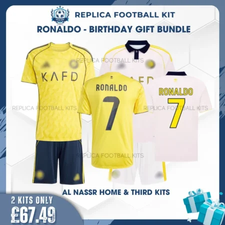 Al Nassr Ronaldo 7 2025/26 Birthday Gift Bundle - Home & Third