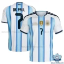 Argentina De Paul 7 Home Men Replica Football Shirt 2026 - overview