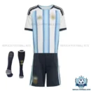Argentina Home Kids Replica Football Kit 2026 - front view with socks