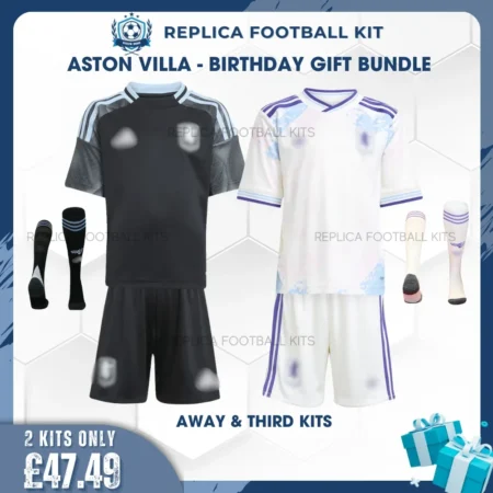 Aston Villa 2025/26 Birthday Gift Bundle - Away & Third