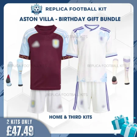 Aston Villa 2025/26 Birthday Gift Bundle - Home & Third