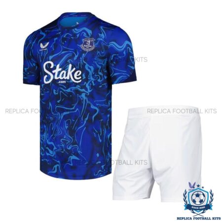 Everton Navy Training Kids Replica Kit 25/26 - front view