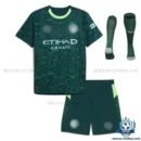 Manchester City Fourth Kids Replica Football Kit 25/26 - front view with socks