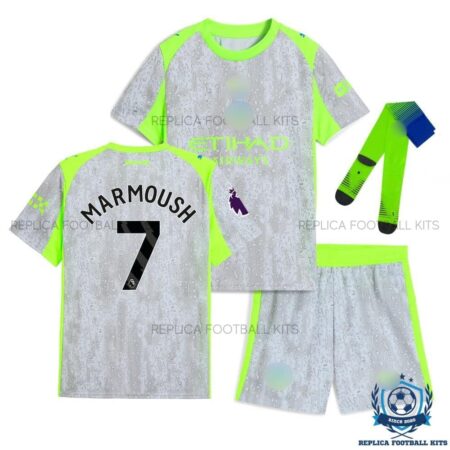 Man City Marmoush 7 Third Kids Replica Kit 25/26 - overview