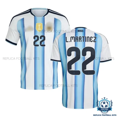 Argentina L.Martinez 22 Home Men Replica Football Shirt 2026 - overview