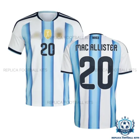 Argentina Mac Allister 20 Home Men Replica Football Shirt 2026 - overview