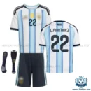 Argentina L.Martinez 22 Home Kids Replica Football Kit 2026 - overview