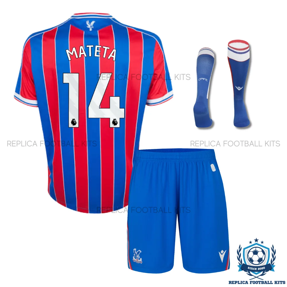 Crystal Palace MATETA 14 Home Kids Replica Football Kit 2025/26 - back view