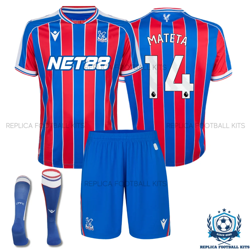 Crystal Palace MATETA 14 Home Kids Replica Football Kit 2025/26 - overview