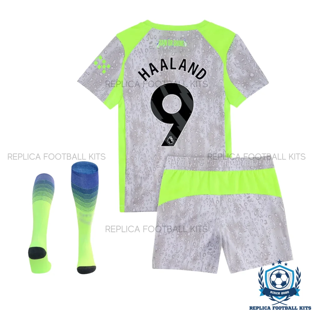 Man City Haaland 9 Third Kids Replica Kit 25/26 - back view