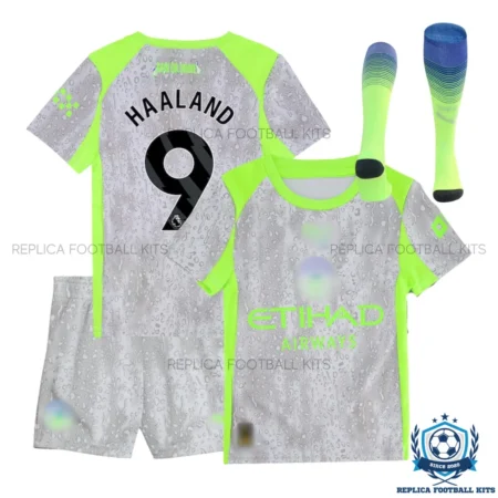 Man City Haaland 9 Third Kids Replica Kit 25/26 - overview