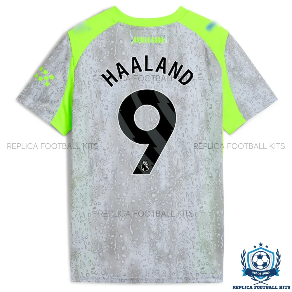 Man City Haaland 9 Third Men Replica Shirt 25/26 - back view