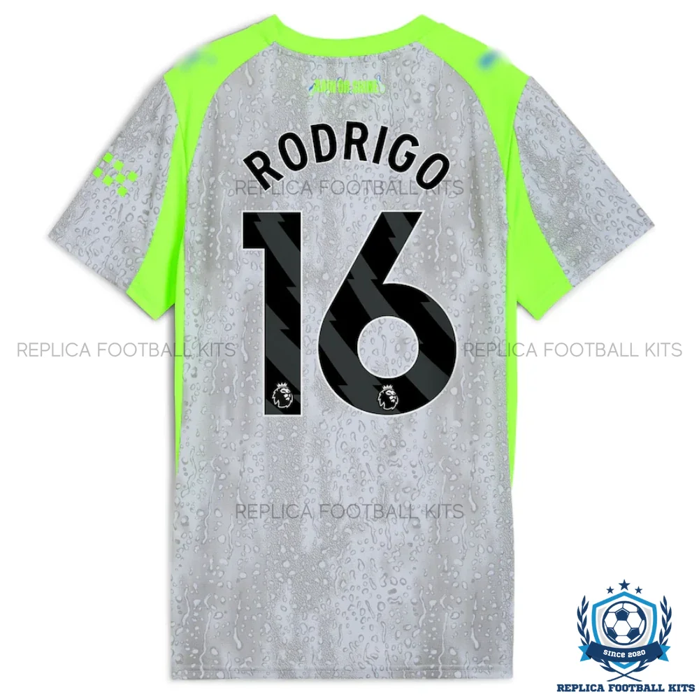 Man City Rodrigo 16 Third Men Replica Shirt 25/26 - back view