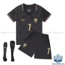 Portugal RONALDO 7 ‘Black Panther’ Kid Replica Football Kit 2026 - front view