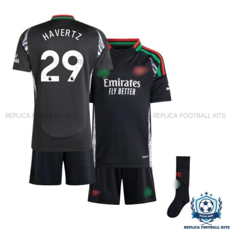 Arsn@l Away Kid Replica Football Kit 24/25 HAVERTZ 29 Printed - Over view