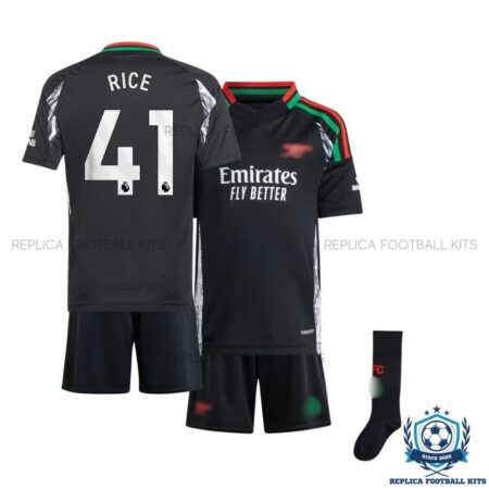 Arsn@l Away Kid Replica Football Kit 24/25 RICE 41 Printed - Over view