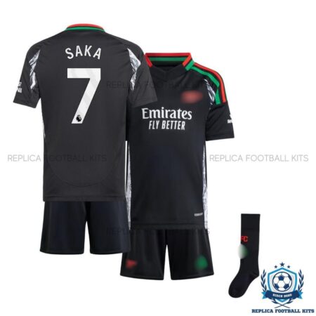 Arsn@l Away Kid Replica Football Kit 24/25 SAKA 7 Printed - Over view