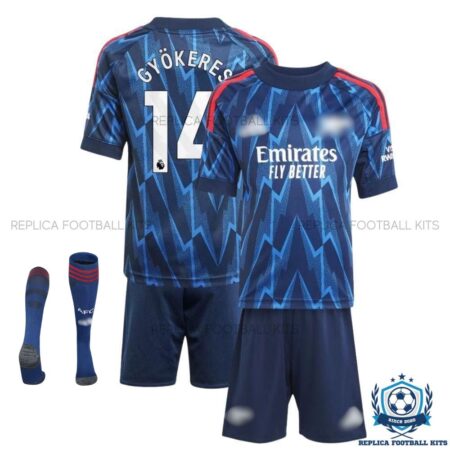 Arsn@l GYÖKERES 14 Away Kid Replica Football Kit 25/26 - Over view