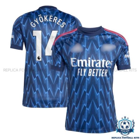 Arsn@l GYÖKERES 14 Away Men Replica Football Shirt 2025/26 - Over view