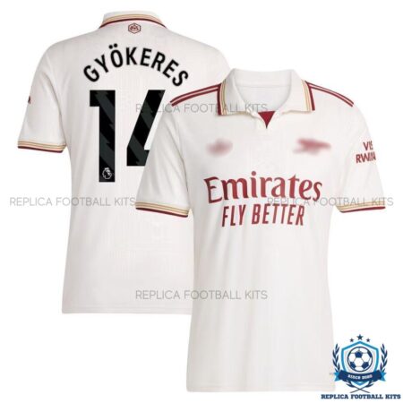 Arsn@l GYÖKERES 14 Third Men Replica Football Shirt 2025/26 - Over view