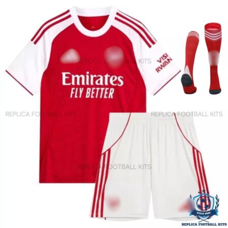 Arsn@l Home Kid Replica Football Kit 25/26 - Front view