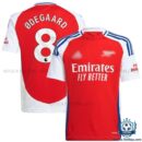 Arsn@l Home Men Replica Football Shirt 2024/25 ØDEGAARD 8 Printed - over view