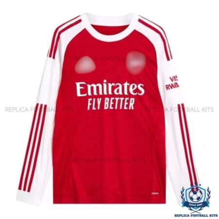 Arsn@l Home Men Replica Football Shirt 2025/26 Long Sleeve - Front view