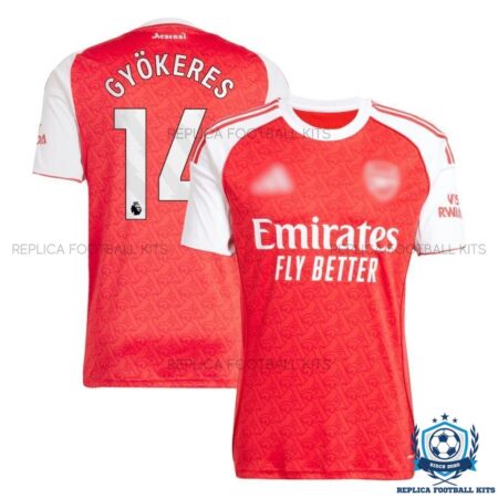 Arsn@l GYÖKERES 14 Home Men Replica Football Shirt 2025/26 - Over view