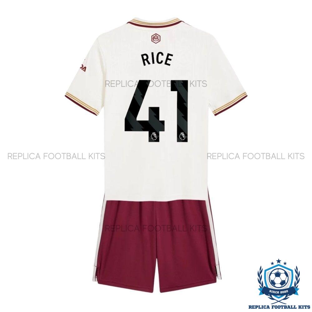 Arsn@l RICE 41 Third Kid Replica Football Kit 2025/26 - Back view