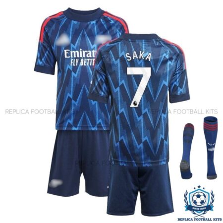 Arsn@l SAKA 7 Away Kid Replica Football Kit 2025/26 - Over view