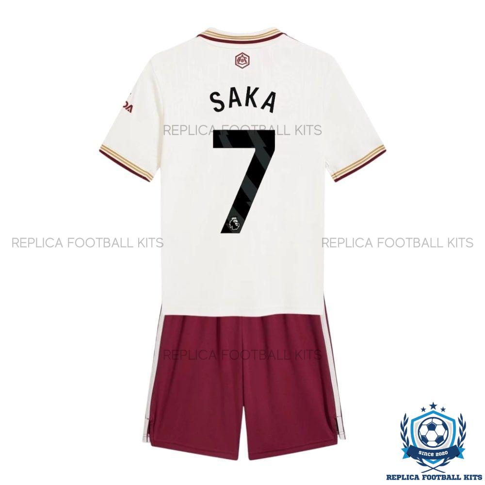 Arsn@l SAKA 7 Third Kid Replica Football Kit 2025/26 - Back view
