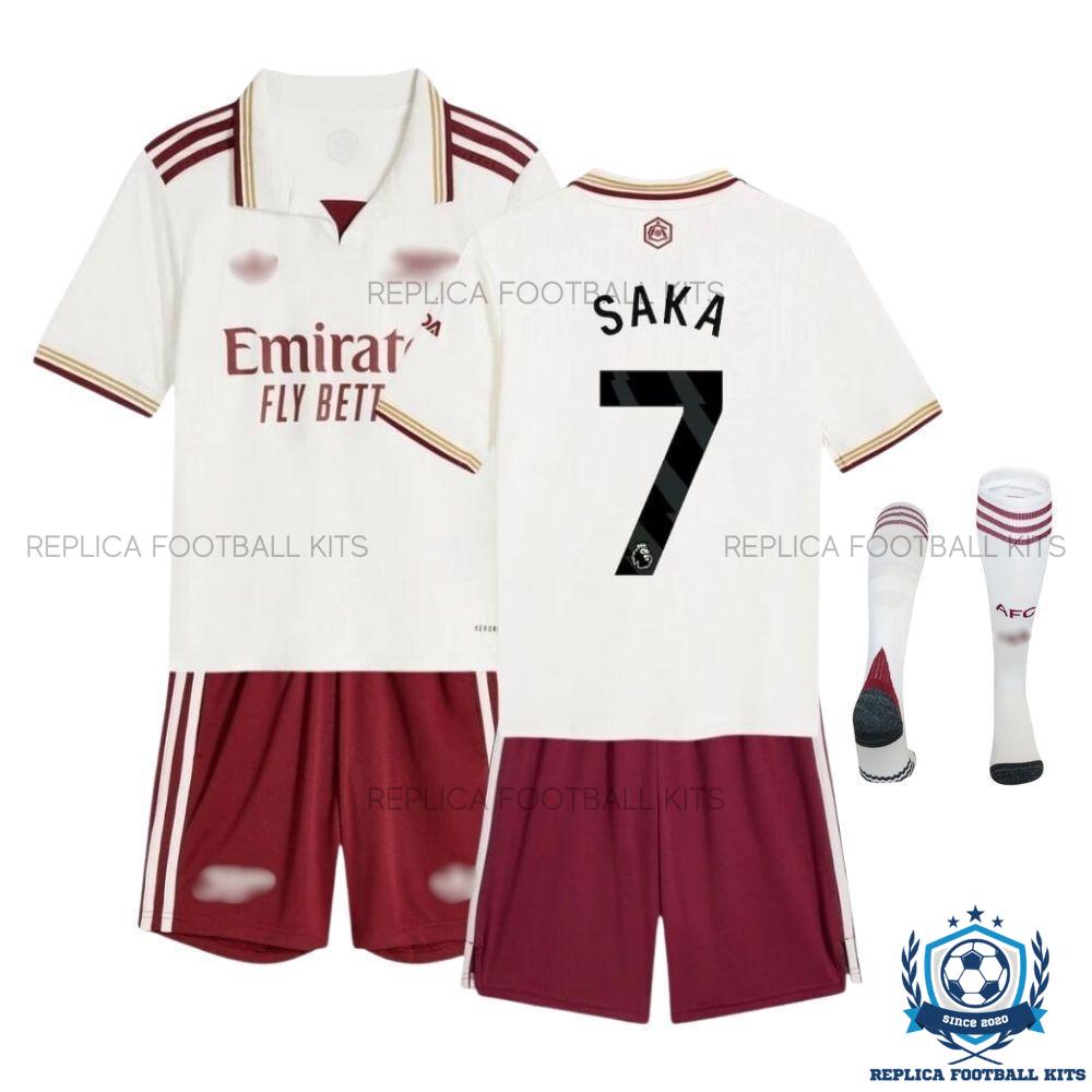 Arsn@l SAKA 7 Third Kid Replica Football Kit 2025/26 - Over view
