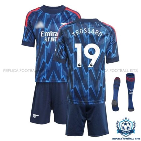Arsn@l TROSSARD 19 Away Kid Replica Football Kit 2025/26 _ Over view