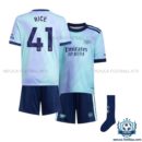 Arsn@l Third Kid Replica Football Kit 24/25 RICE 41 Printed - Over view