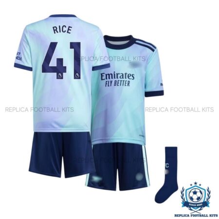 Arsn@l Third Kid Replica Football Kit 24/25 RICE 41 Printed - Over view