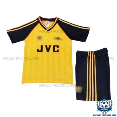 Retro Arsn@l Away Kids Replica Football Kit 1988/1990 - front view