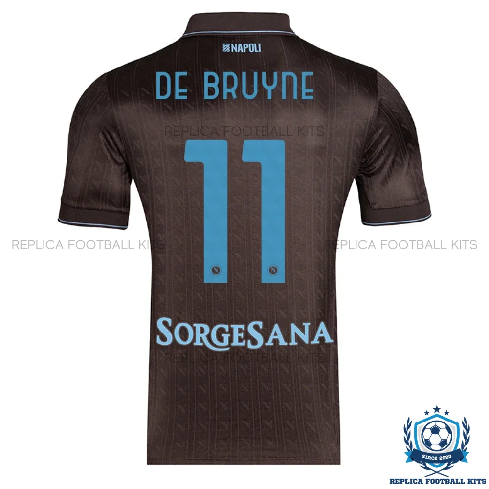 SSC Napoli De Bruyne 11 Third Men Replica Shirt 25/26 - back view